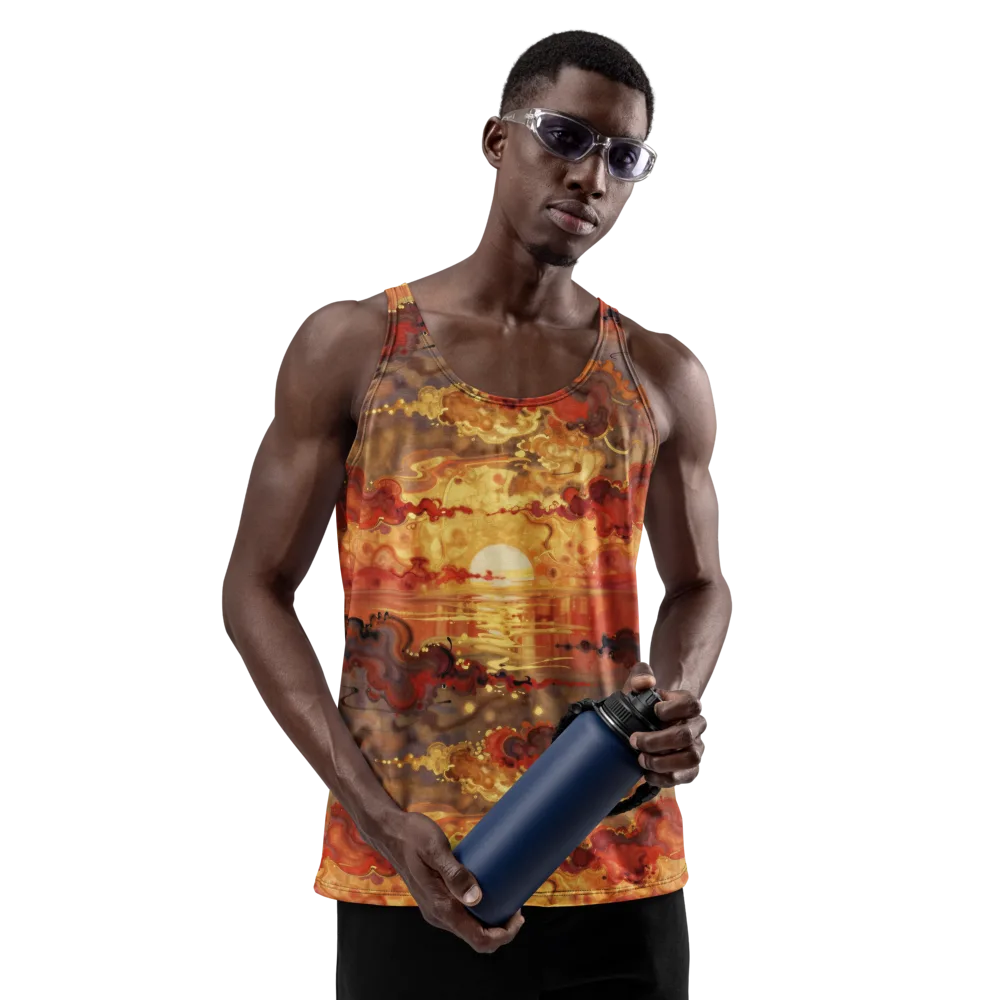 Gilded Afterglow on Men's Tank Top — Front