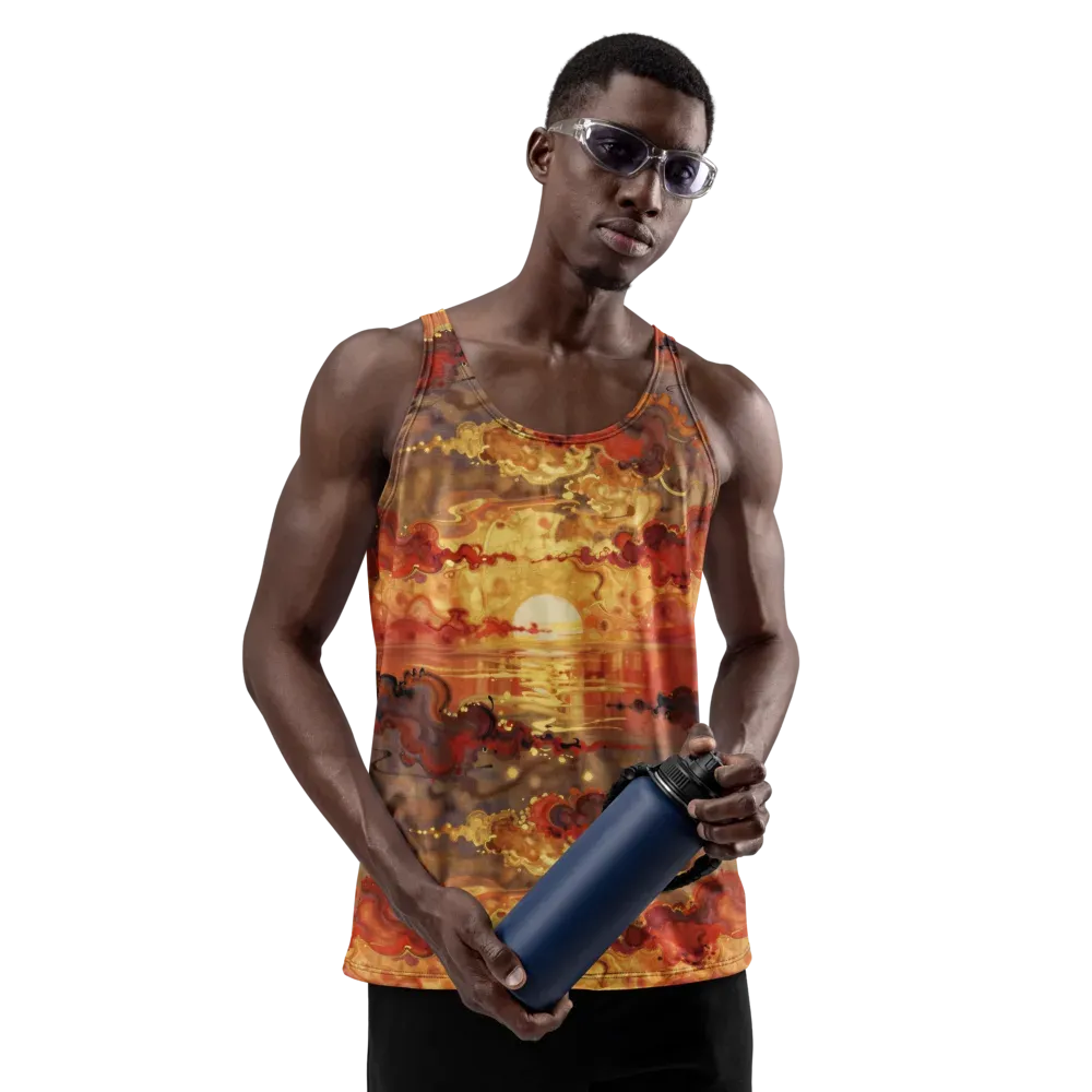 Gilded Afterglow on Men's Tank Top — Front