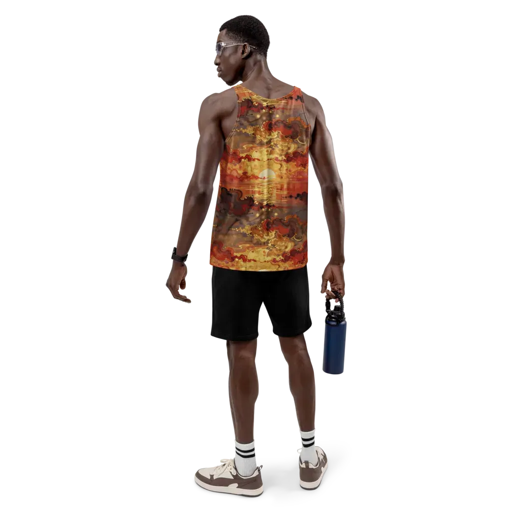Gilded Afterglow on Men's Tank Top — Back