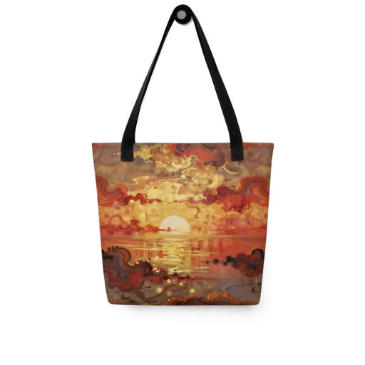 Gilded Afterglow on a Tote Bag