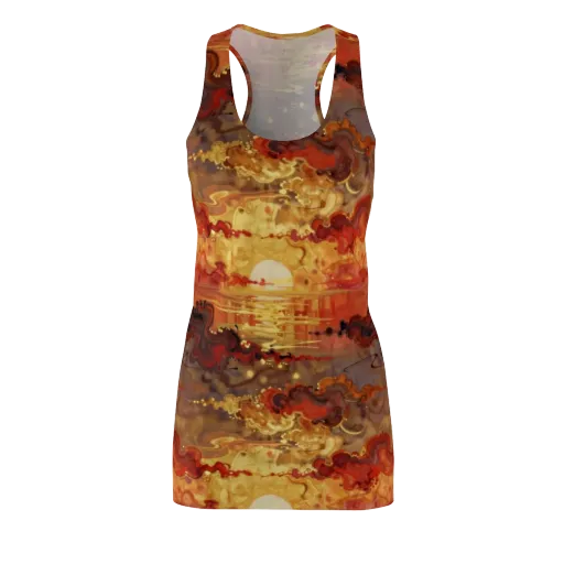 Gilded Afterglow on a Racerback Dress
