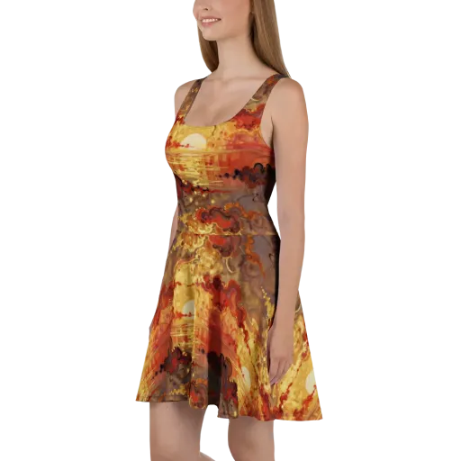 Gilded Afterglow on a Skater Dress