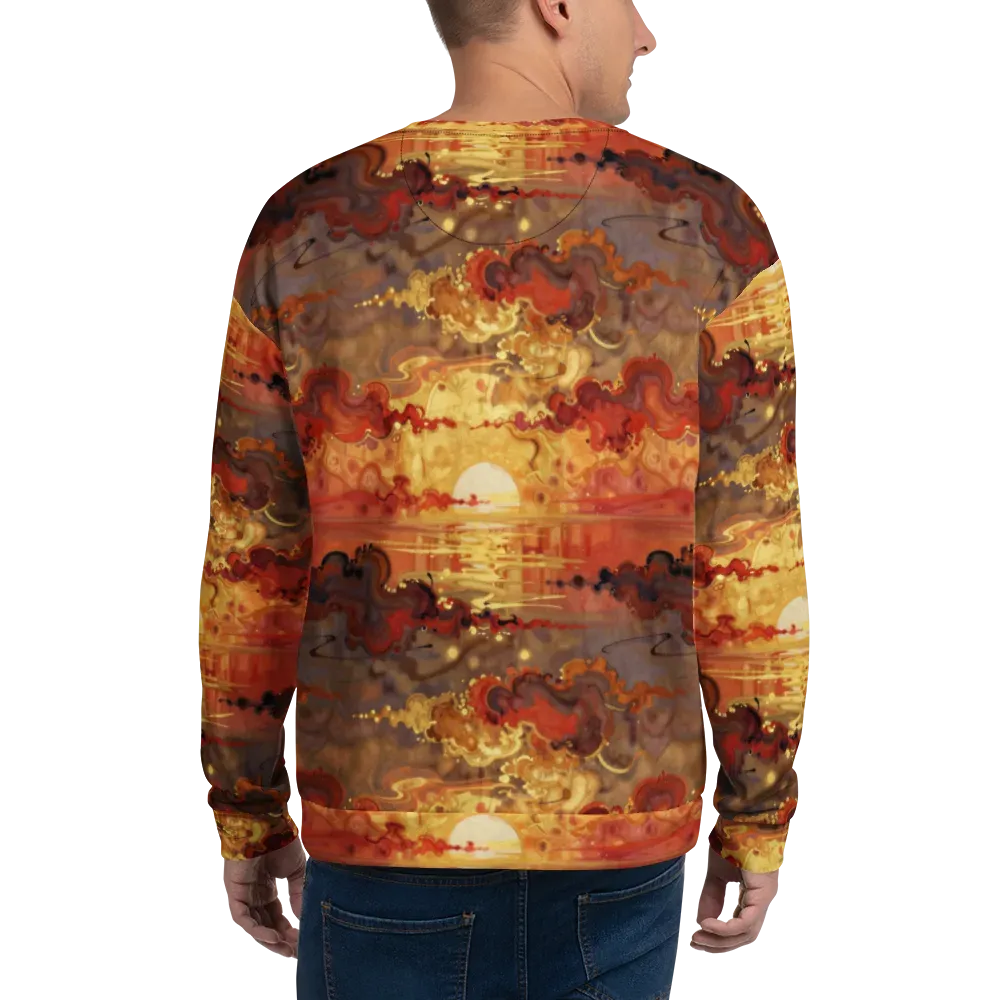 Gilded Afterglow on Sweatshirt — Back