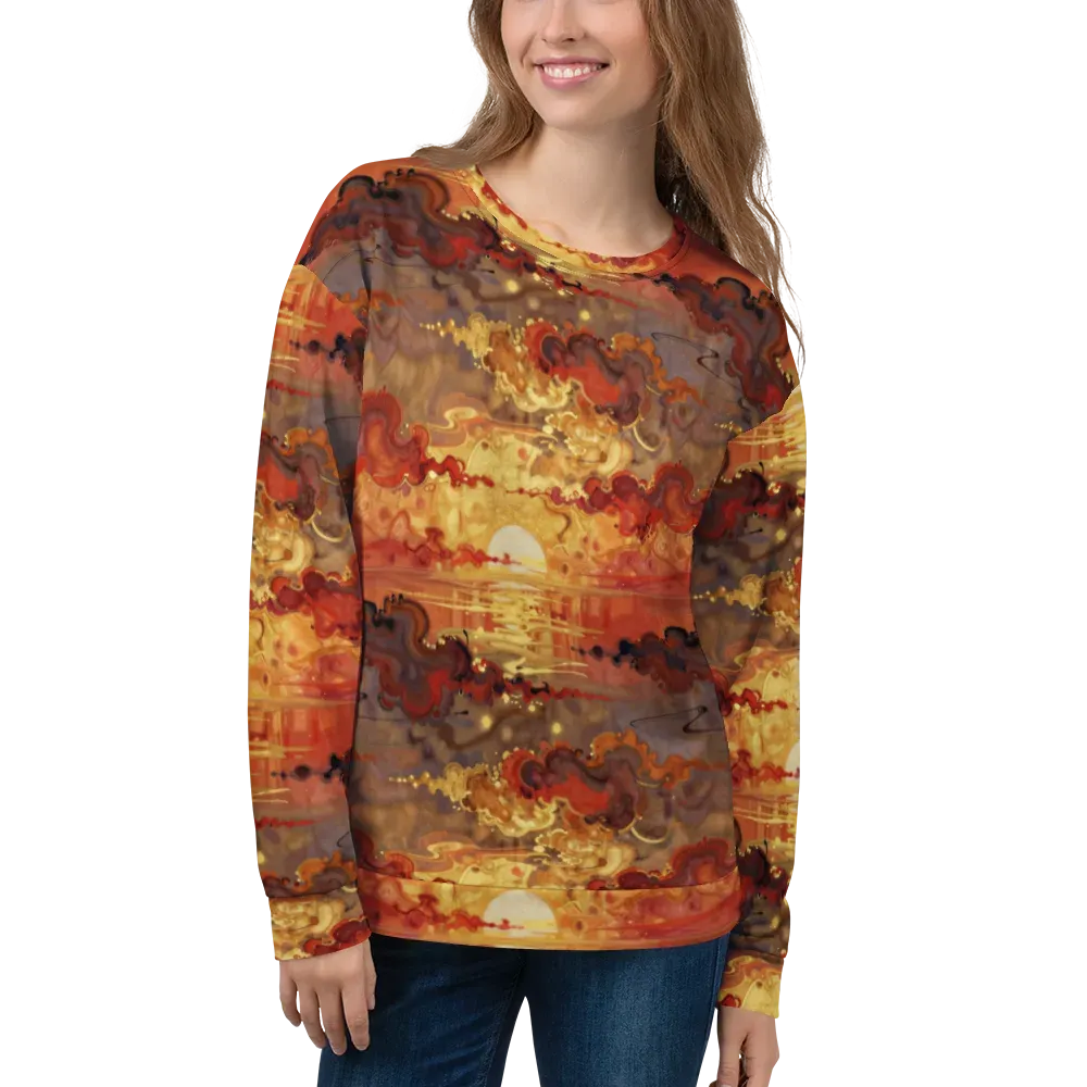 Gilded Afterglow on Sweatshirt — Front