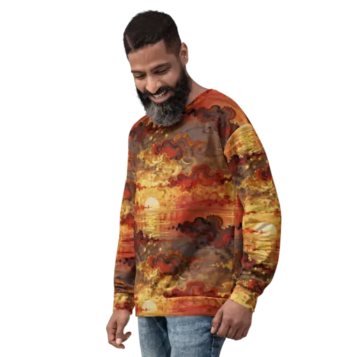 Gilded Afterglow on a Sweatshirt
