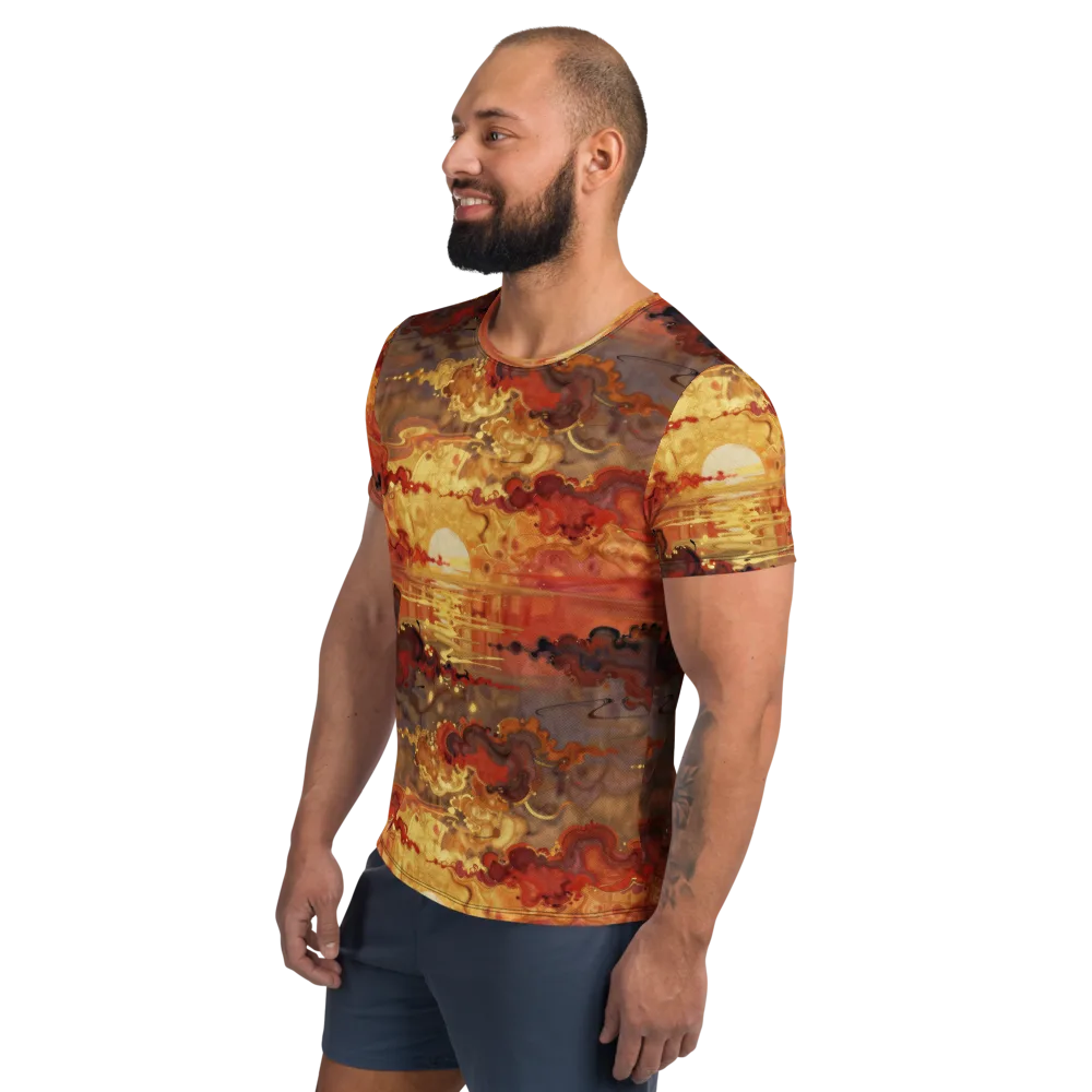 Gilded Afterglow on Men's Athletic T-Shirt — Left