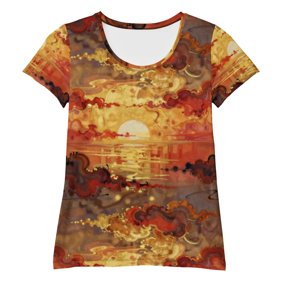Gilded Afterglow on Women's Athletic T-Shirt — Front