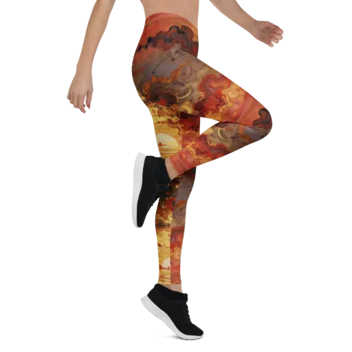 Gilded Afterglow on a Leggings