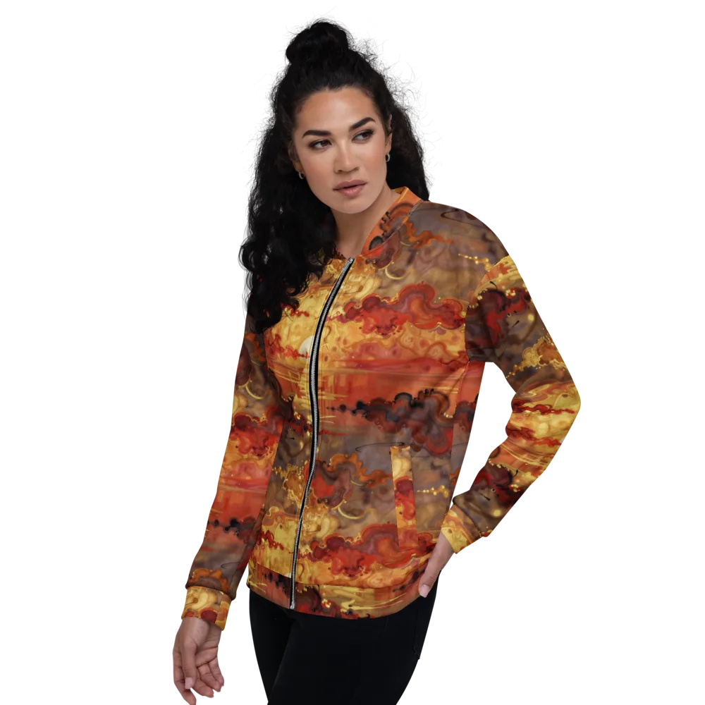 Gilded Afterglow on Bomber Jacket — Left