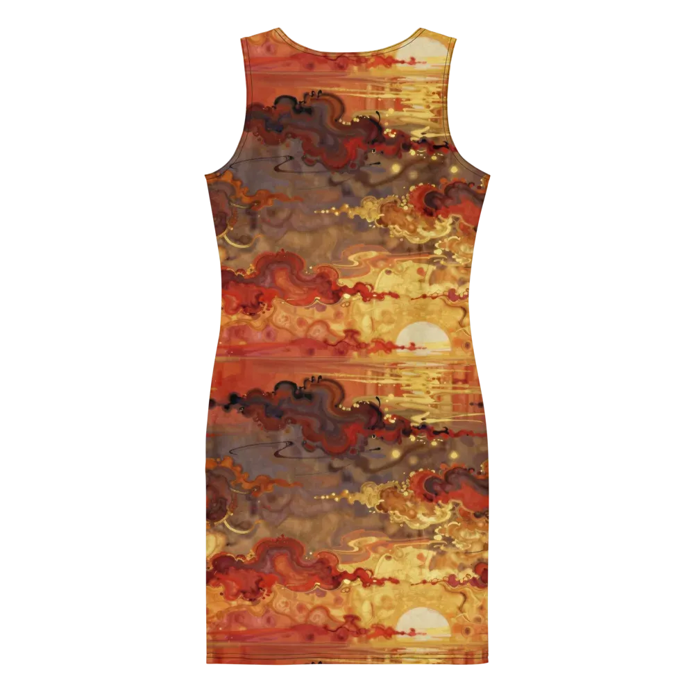 Gilded Afterglow on Bodycon Dress — Back