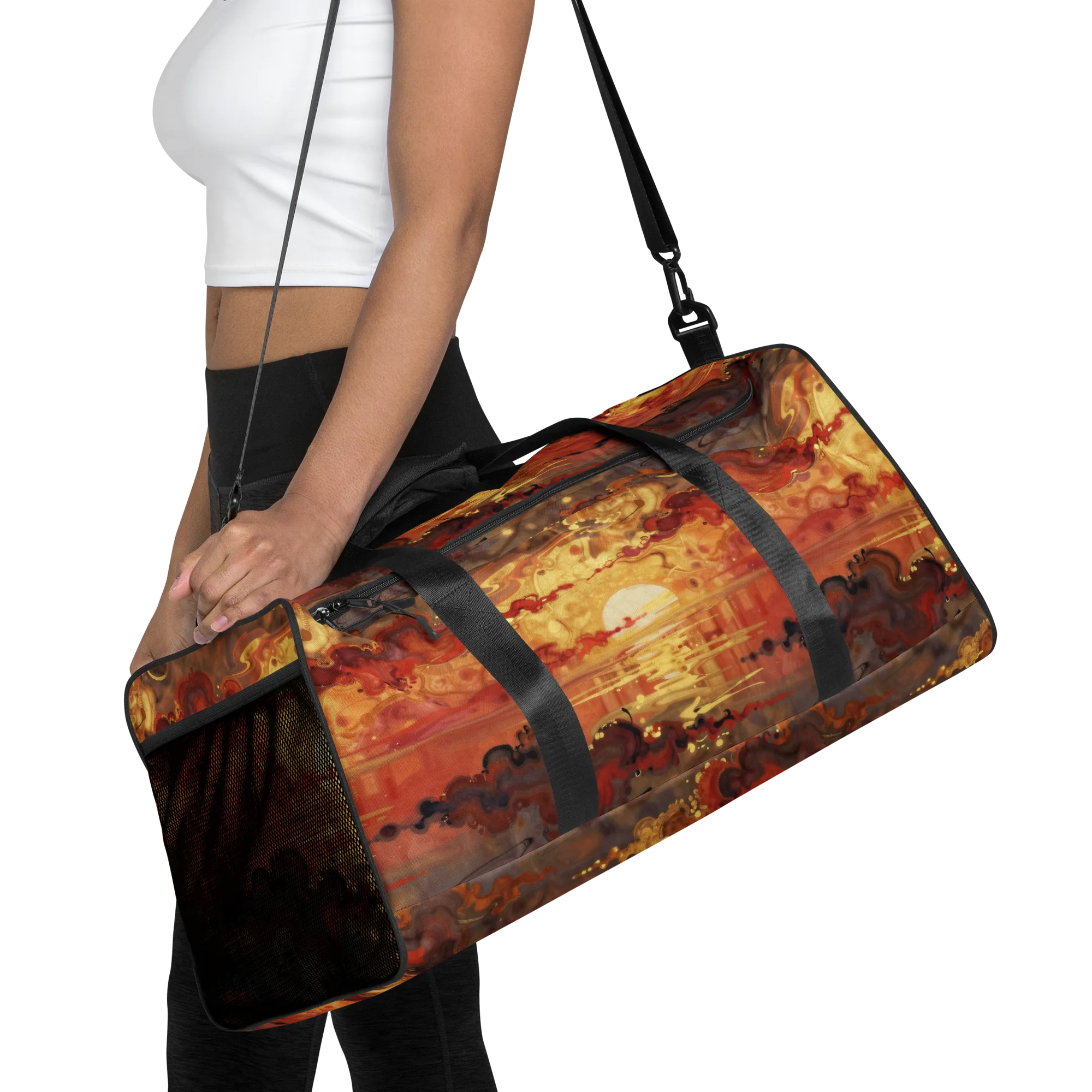 Gilded Afterglow on Duffle Bag — Front