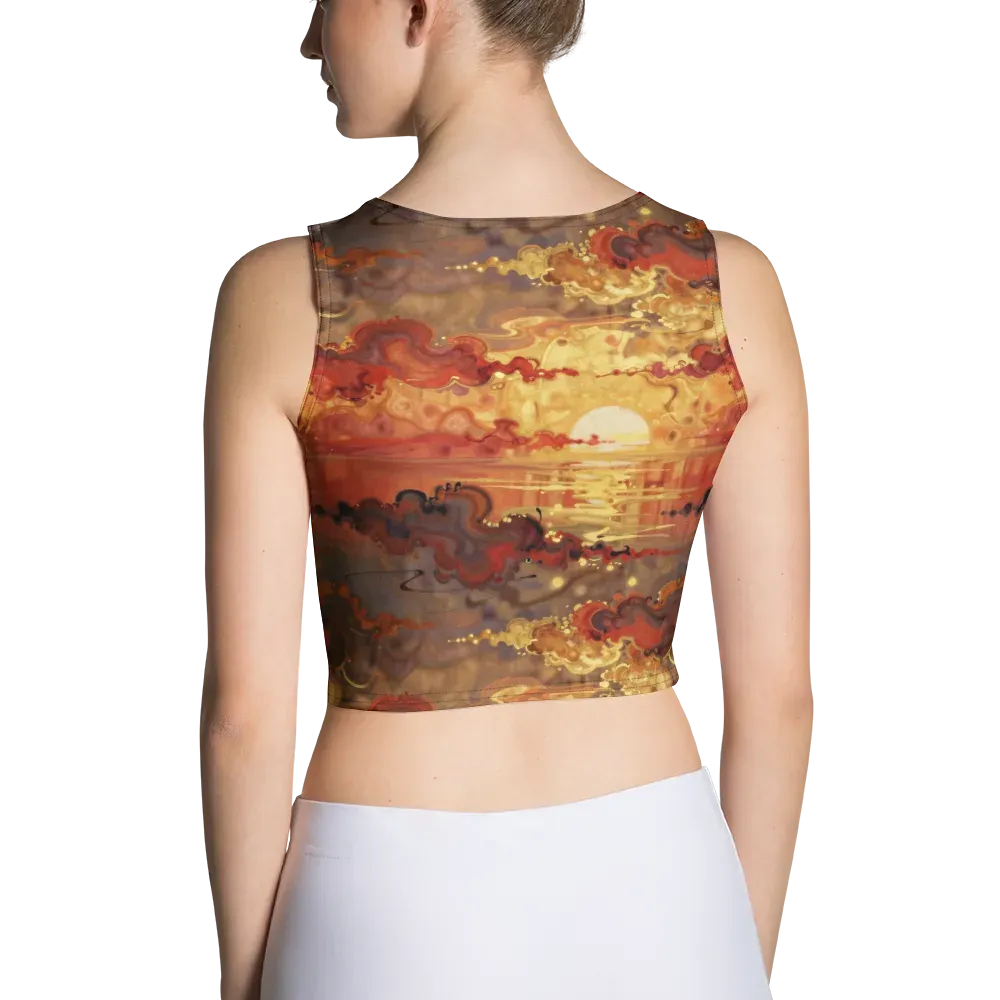 Gilded Afterglow on Crop Top — Back