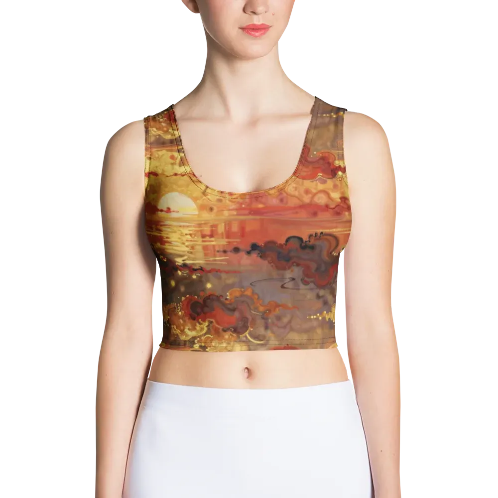 Gilded Afterglow on Crop Top — Front