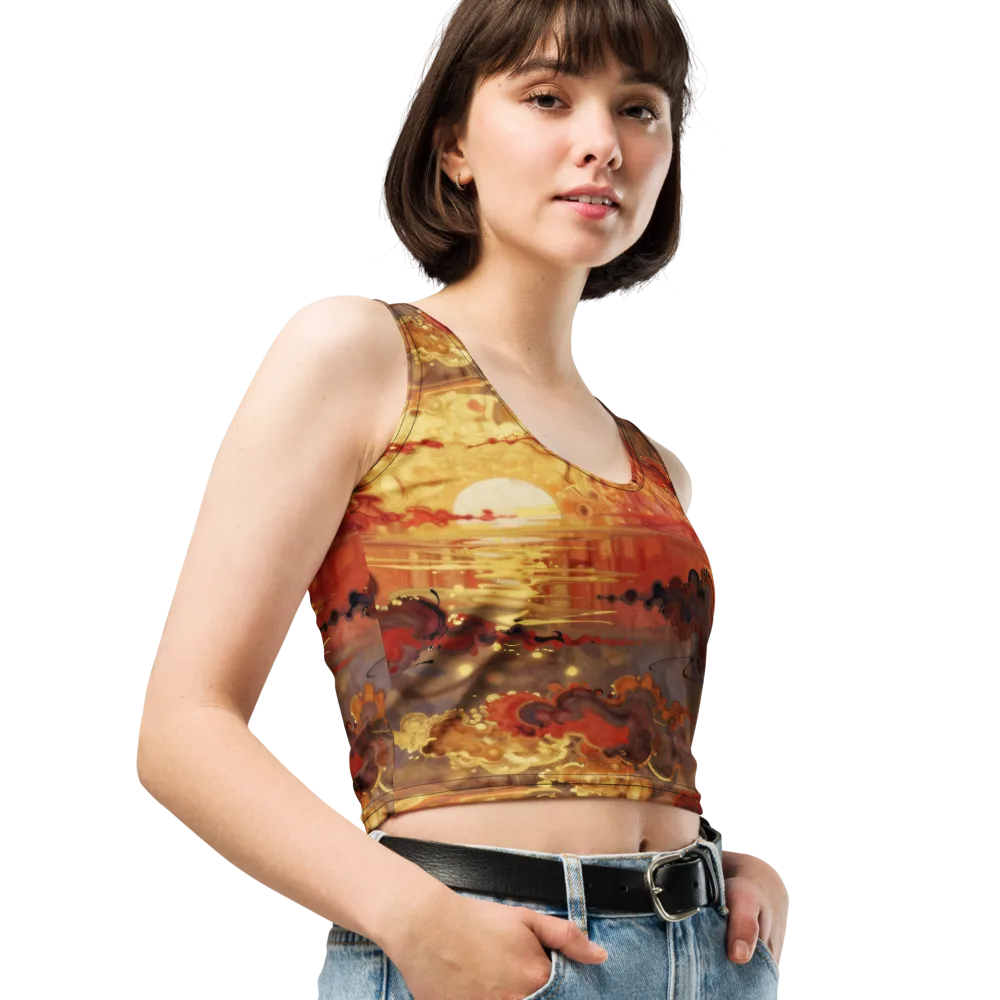 Gilded Afterglow on Crop Top — Right Front
