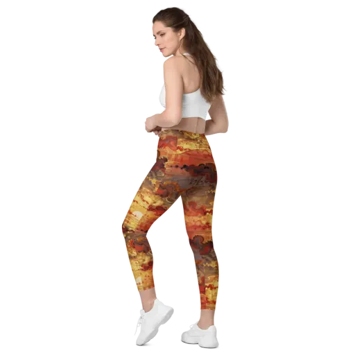 Gilded Afterglow on a Leggings with Pockets