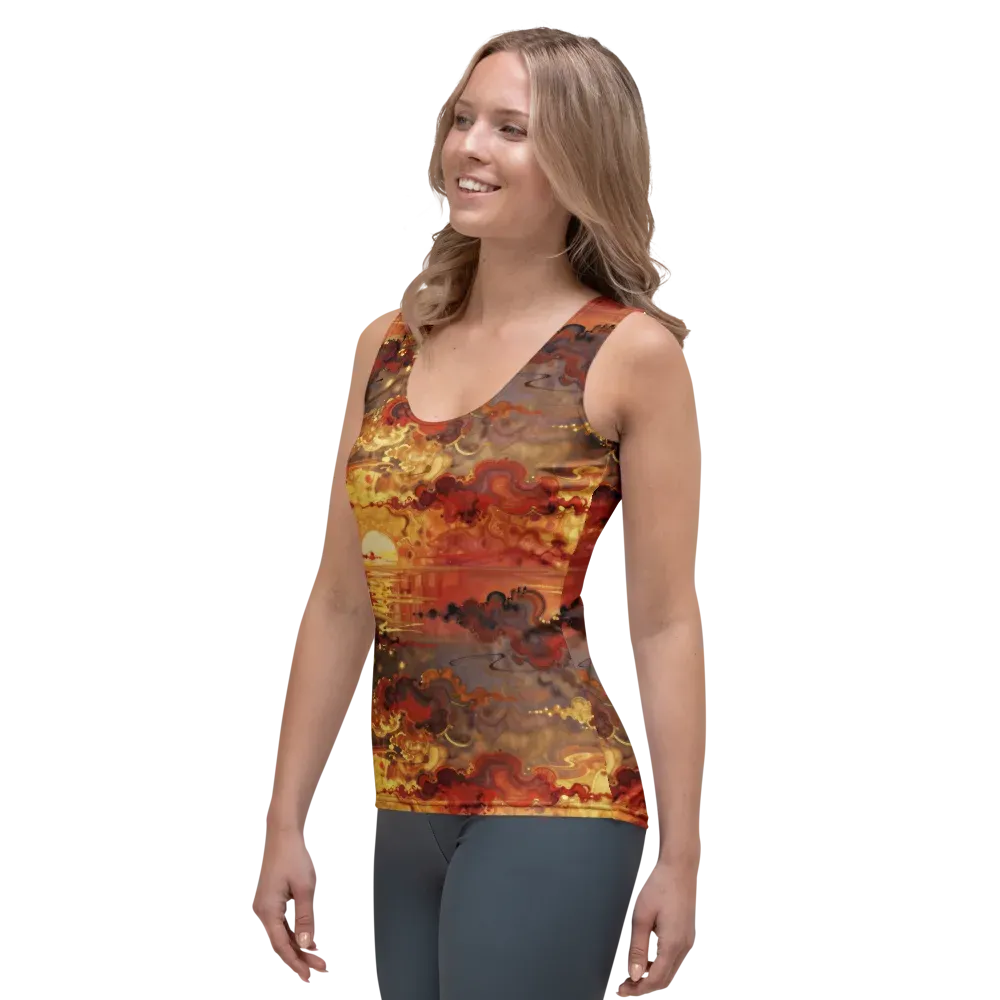 Gilded Afterglow on Women's Tank Top — Left Front