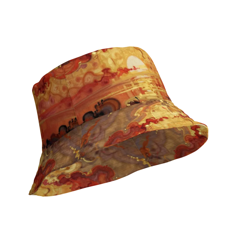 Gilded Afterglow on Reversible Bucket Hat — Product details Outside