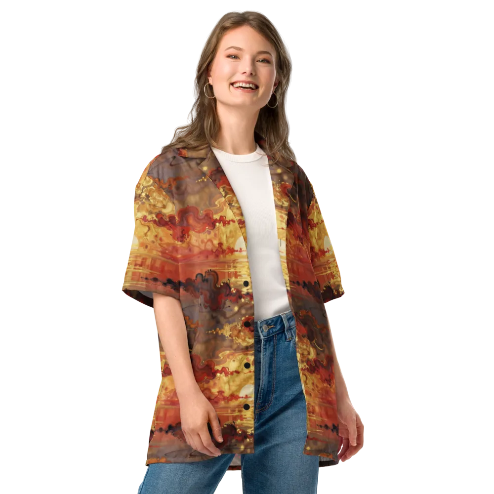 Gilded Afterglow on Button Shirt — Front