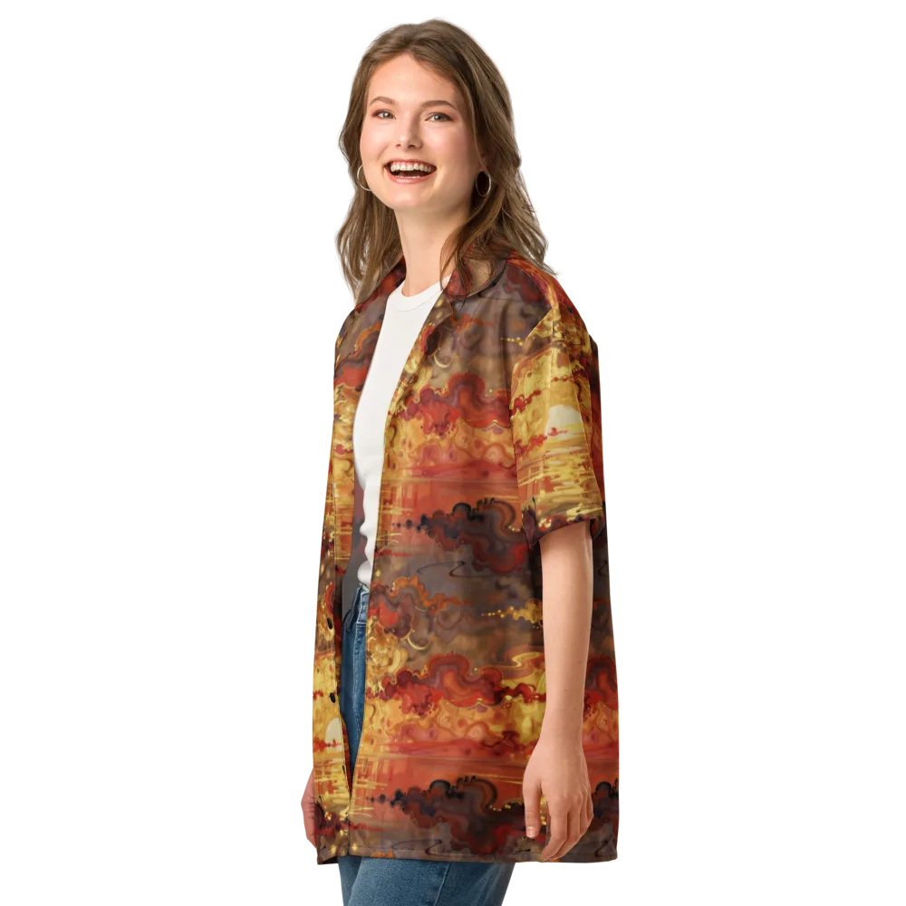 Gilded Afterglow on Button Shirt — Left Front