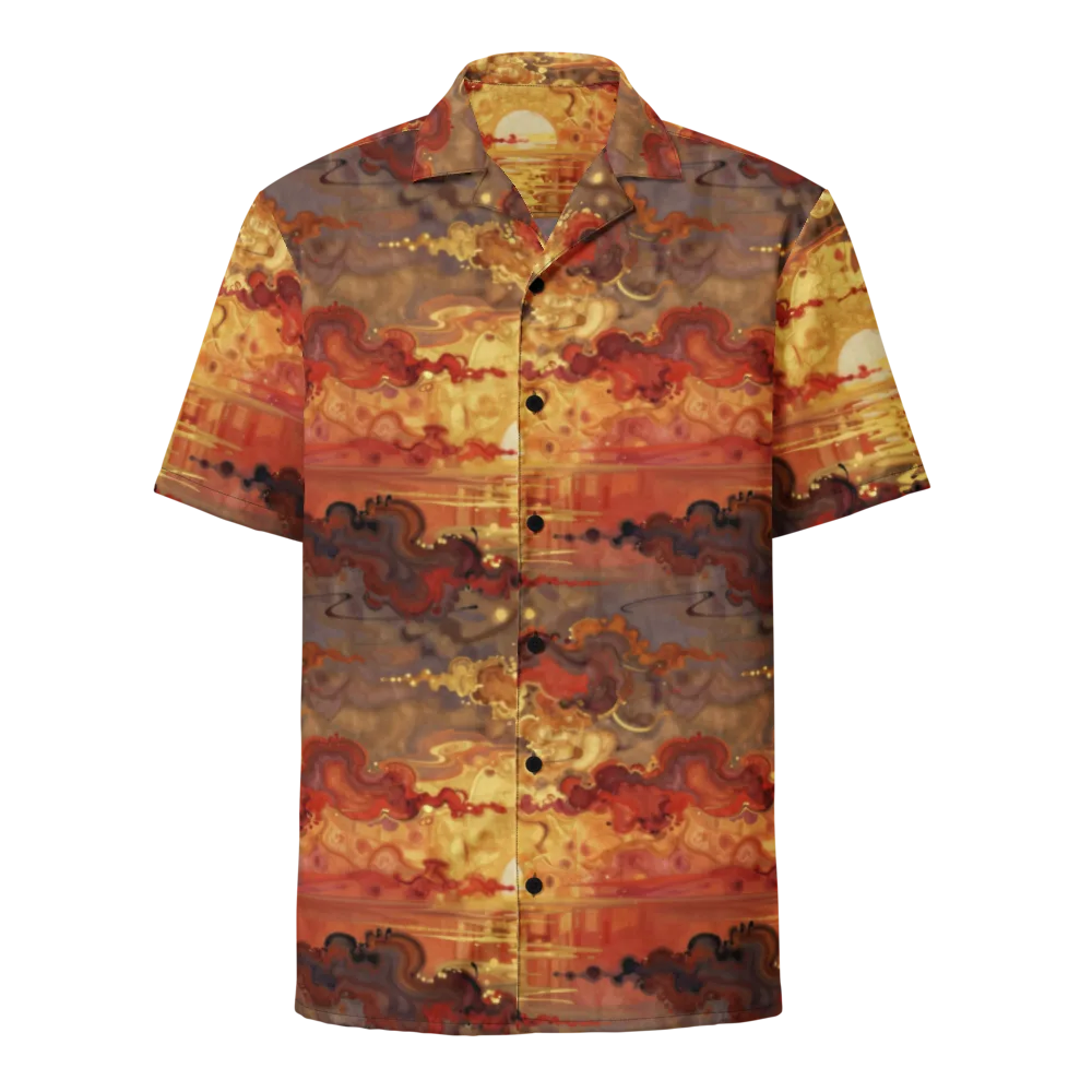 Gilded Afterglow on Button Shirt — Front
