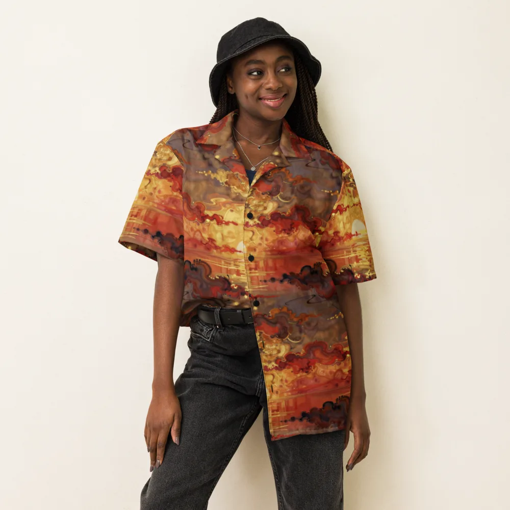 Gilded Afterglow on Button Shirt — Front