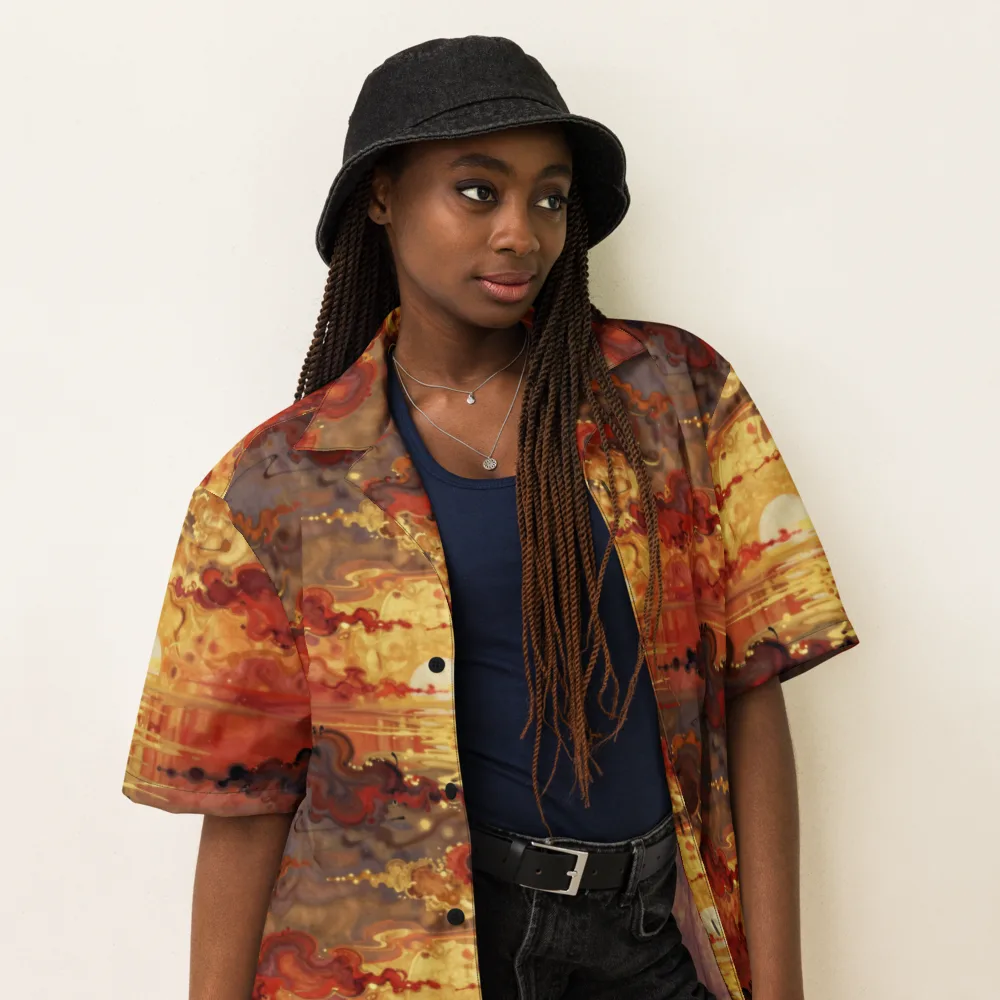 Gilded Afterglow on Button Shirt — Right Front