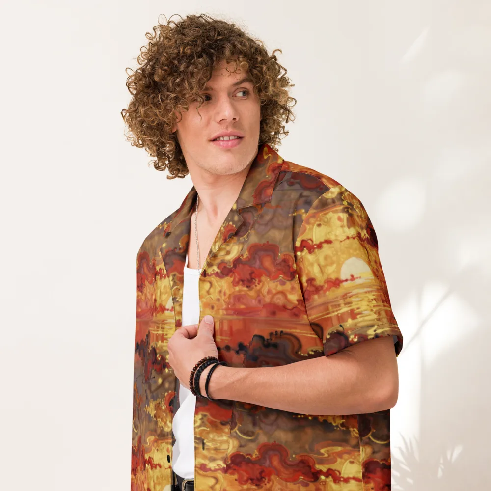 Gilded Afterglow on Button Shirt — Front