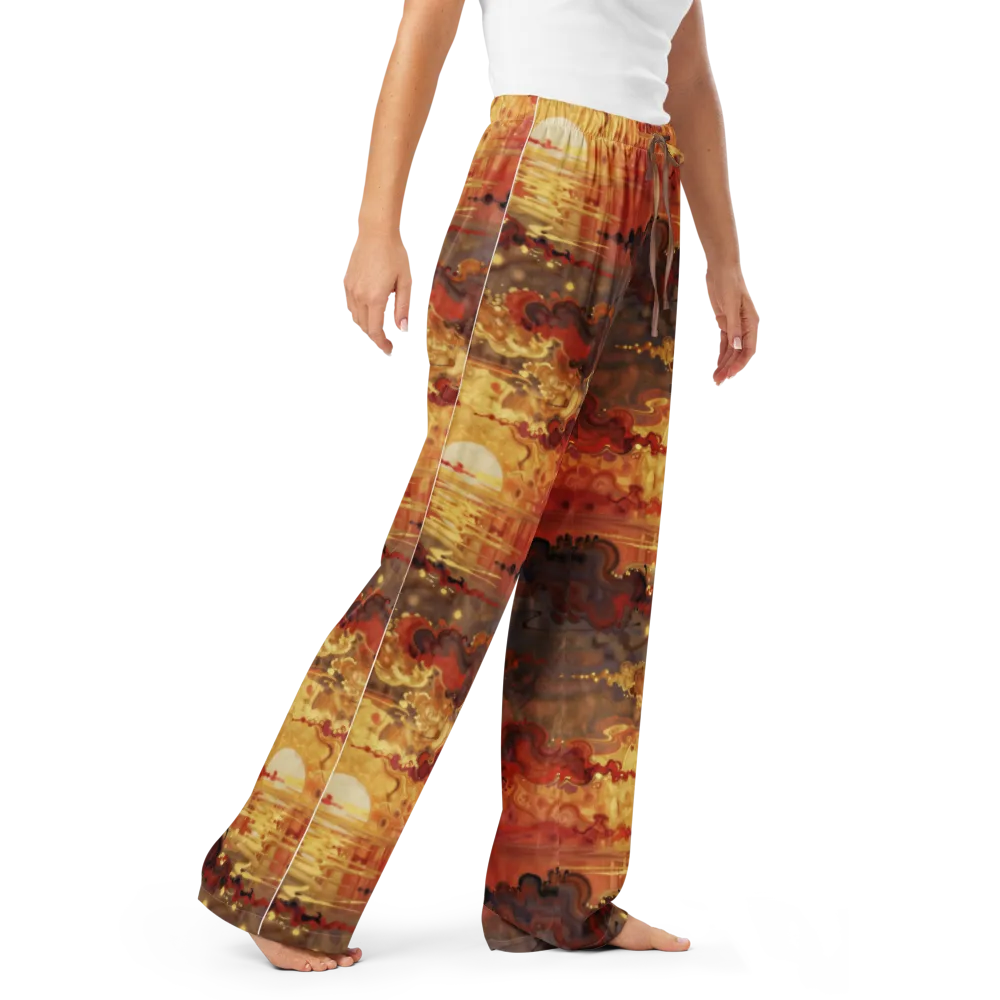 Gilded Afterglow on Women's Pajama Pants — Right Front