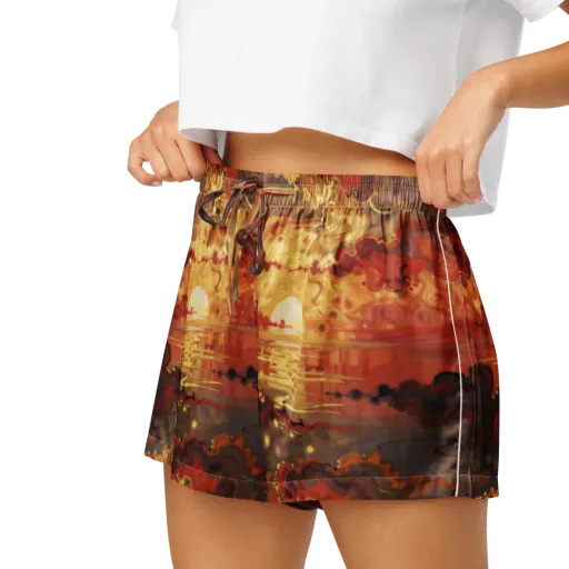 Gilded Afterglow on a Women's Pajama Shorts