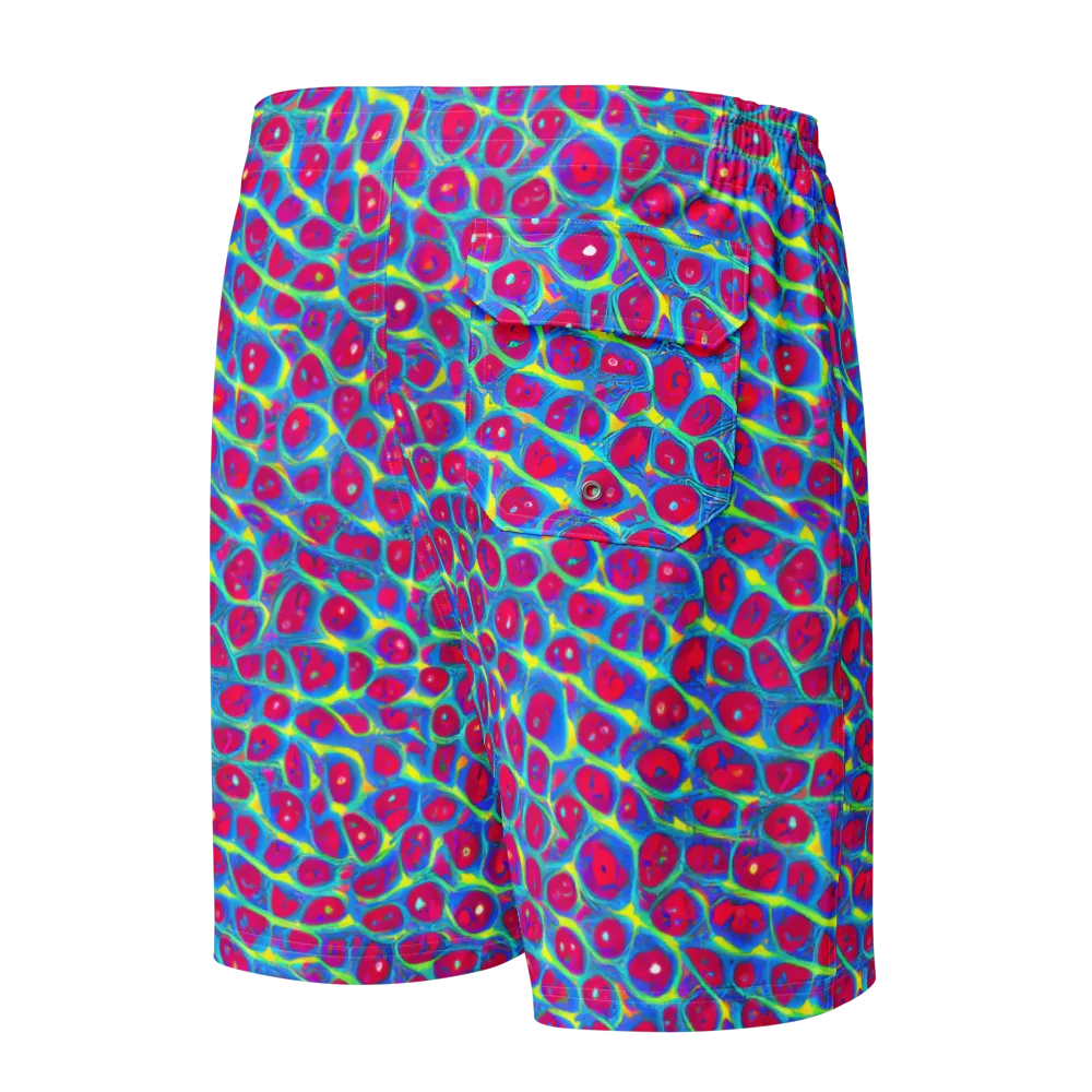 Voltage Bloom on Men's Board Shorts — Back