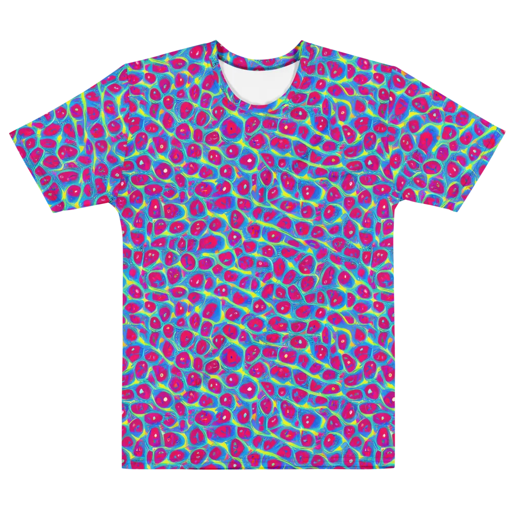 Voltage Bloom on Men's Cotton Crew Neck T-Shirt — Front