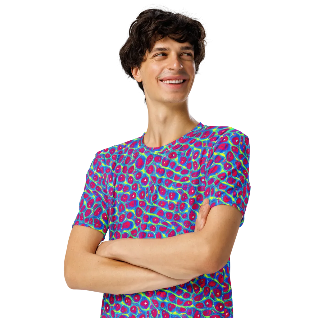 Voltage Bloom on Men's Crew Neck T-Shirt — Left Front