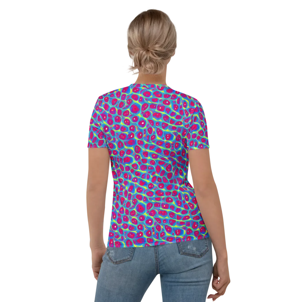 Voltage Bloom on Women's Crew Neck T-Shirt — Back