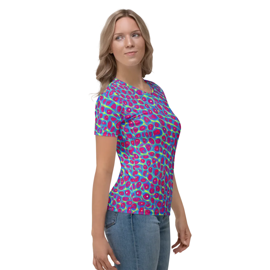 Voltage Bloom on Women's Crew Neck T-Shirt — Right