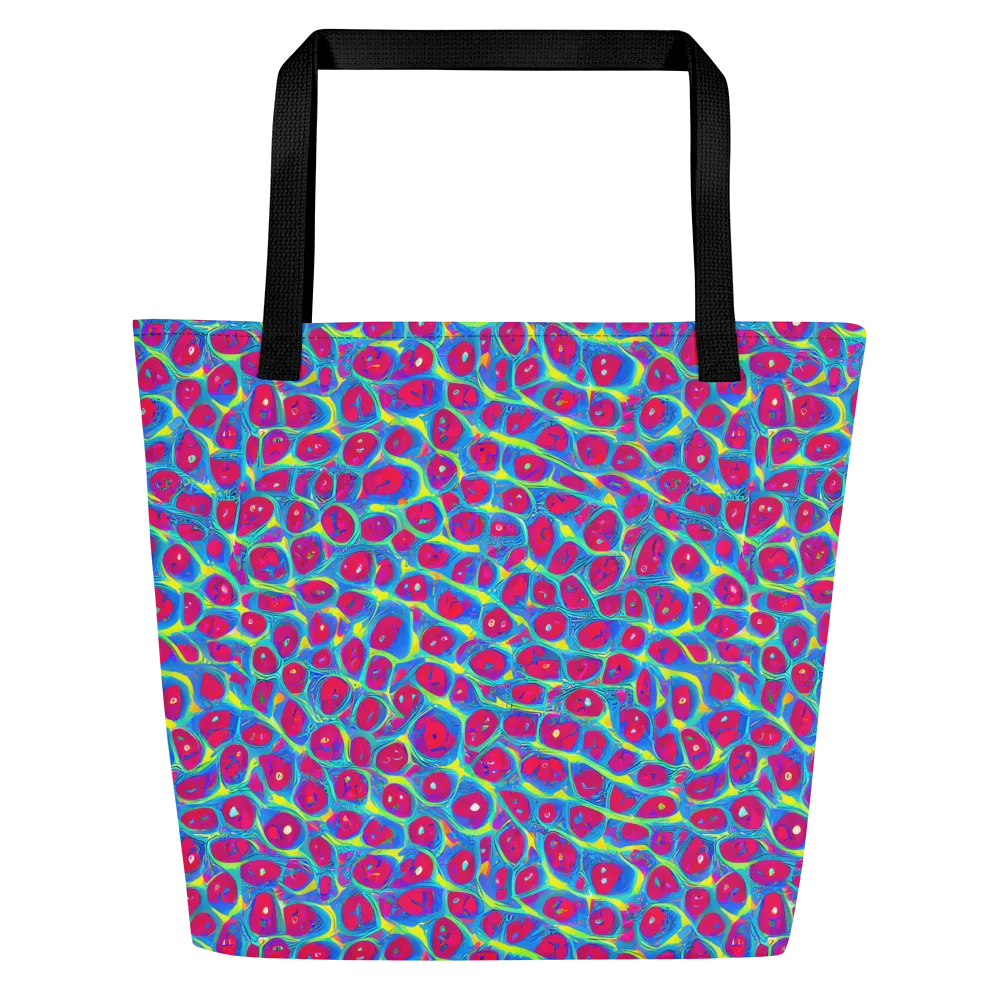 Voltage Bloom on Large Tote Bag W/ Pocket — Front