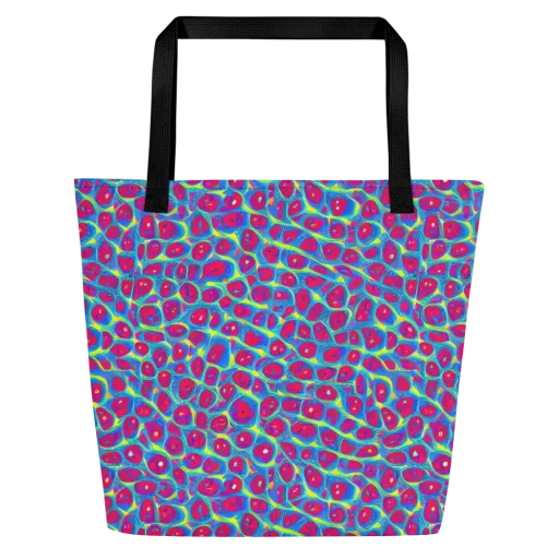 Voltage Bloom on a Large Tote Bag W/ Pocket