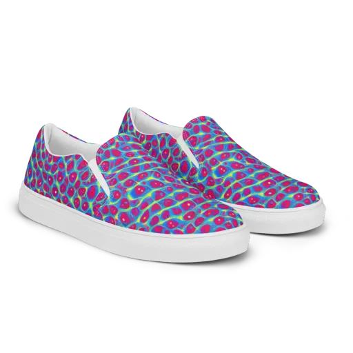 Voltage Bloom on a Women's Slip-On Canvas Shoes