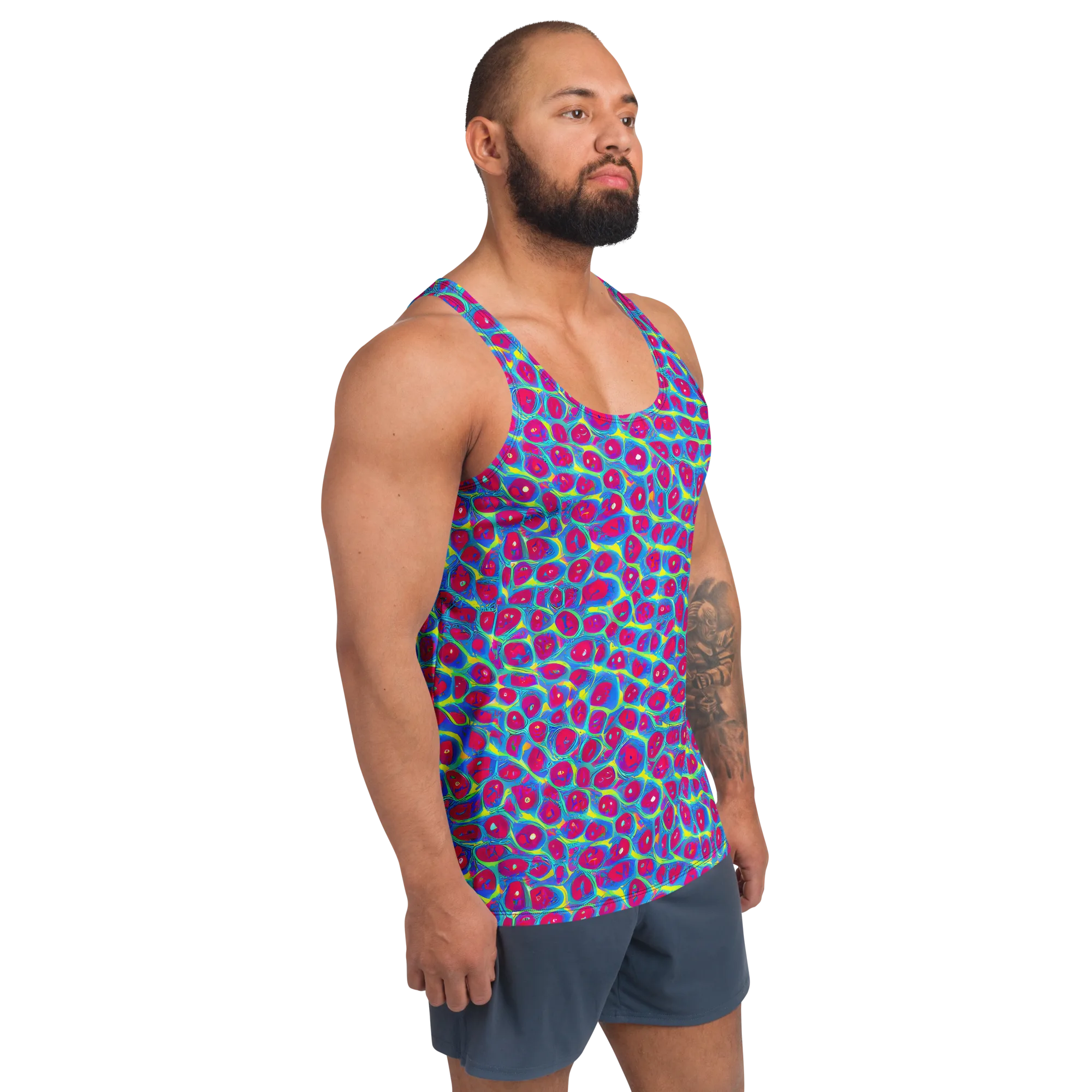 Voltage Bloom on Men's Tank Top — Right Front