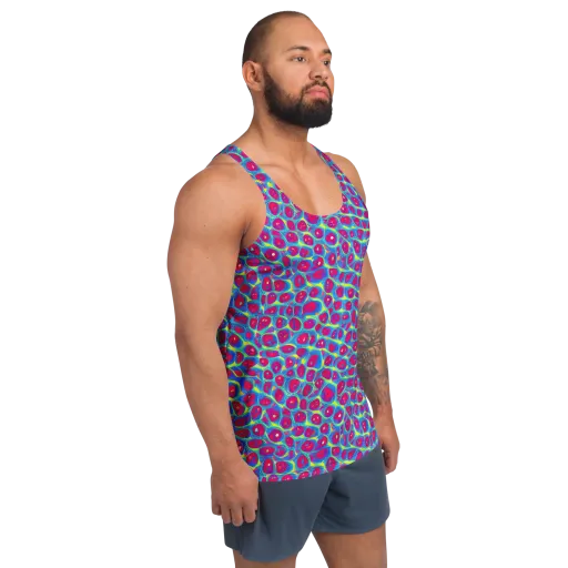 Voltage Bloom on a Men's Tank Top