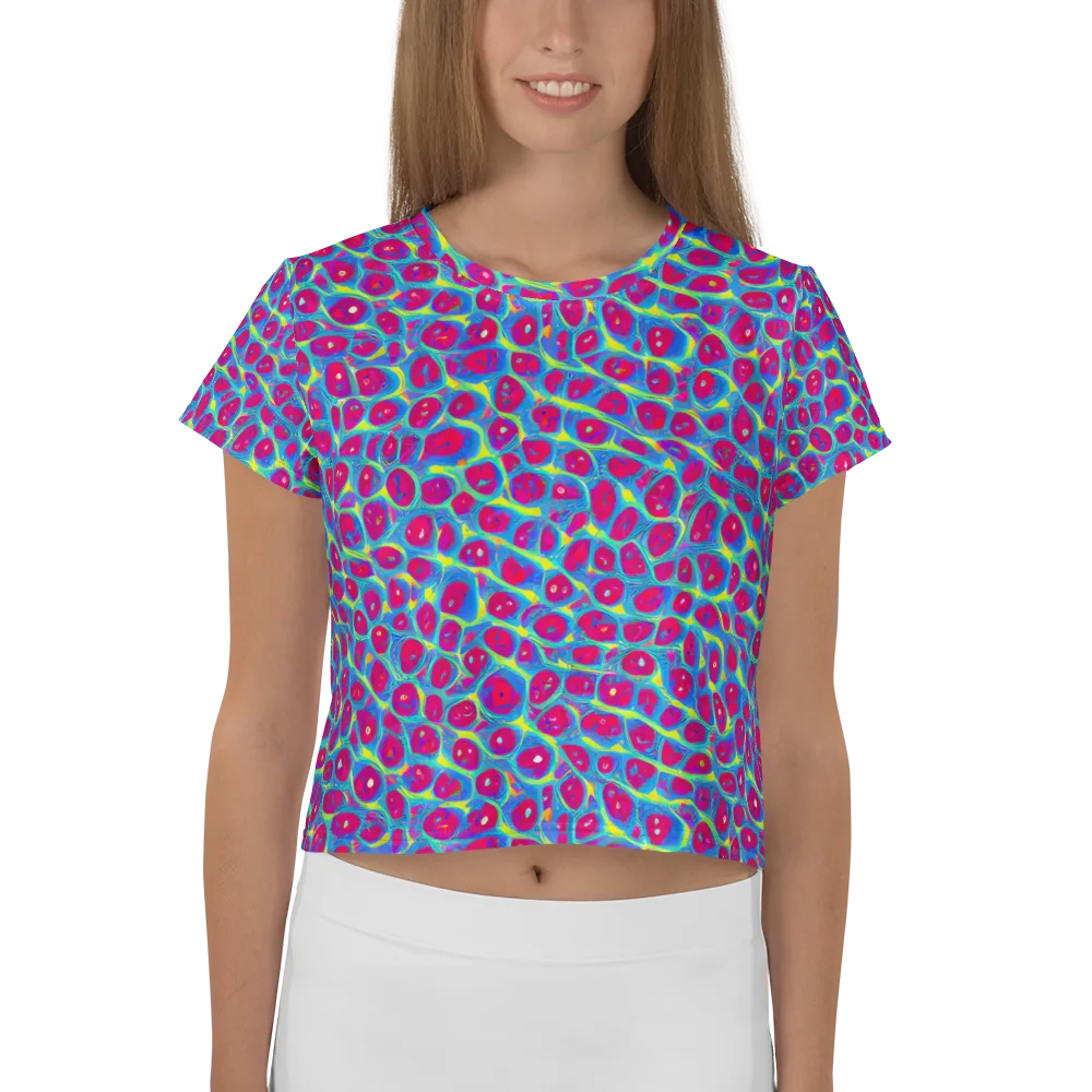Voltage Bloom on Crop Tee — Front