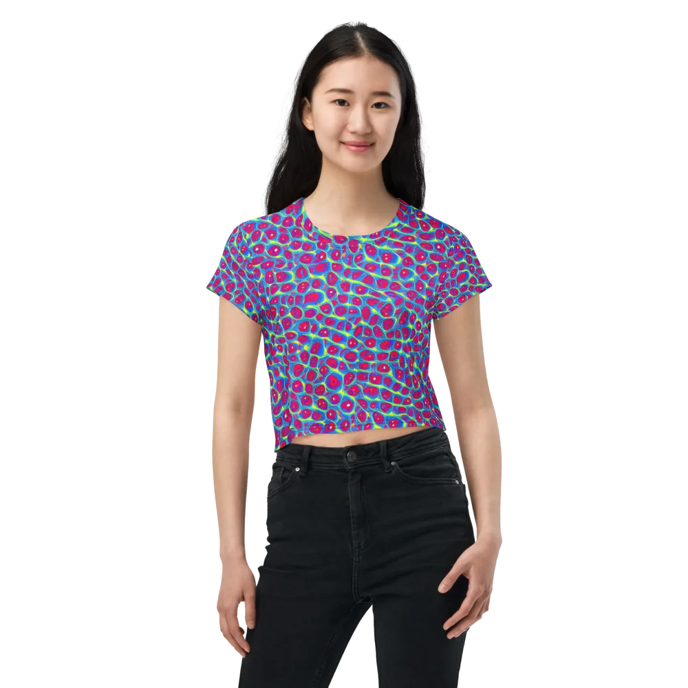 Voltage Bloom on Crop Tee — Front