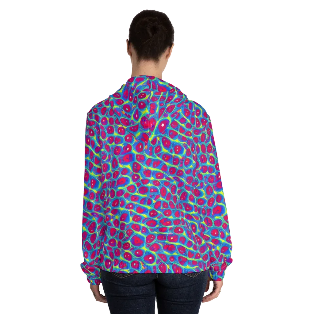 Voltage Bloom on Women's Full-Zip Hoodie — Back On Person