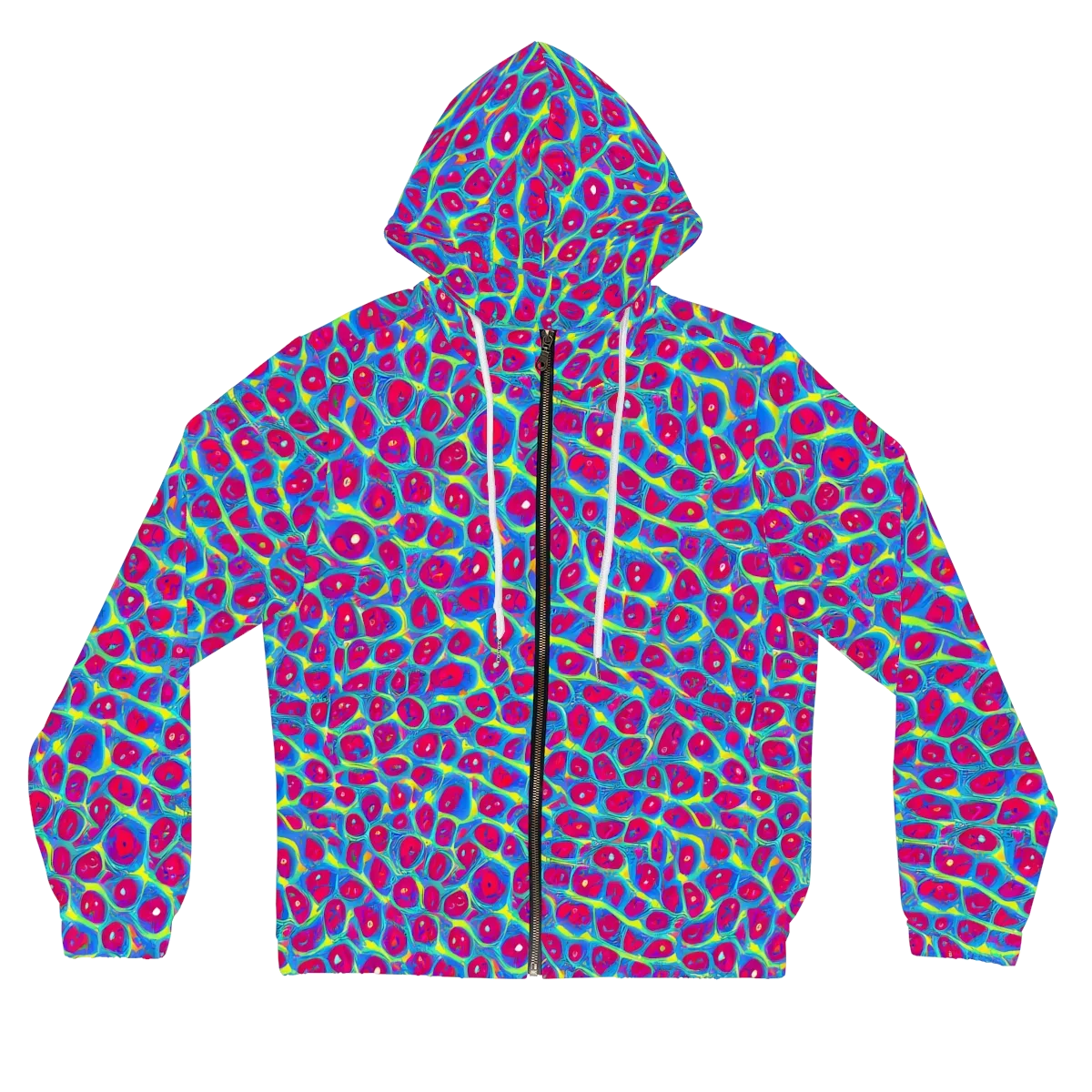 Voltage Bloom on Women's Full-Zip Hoodie — Front