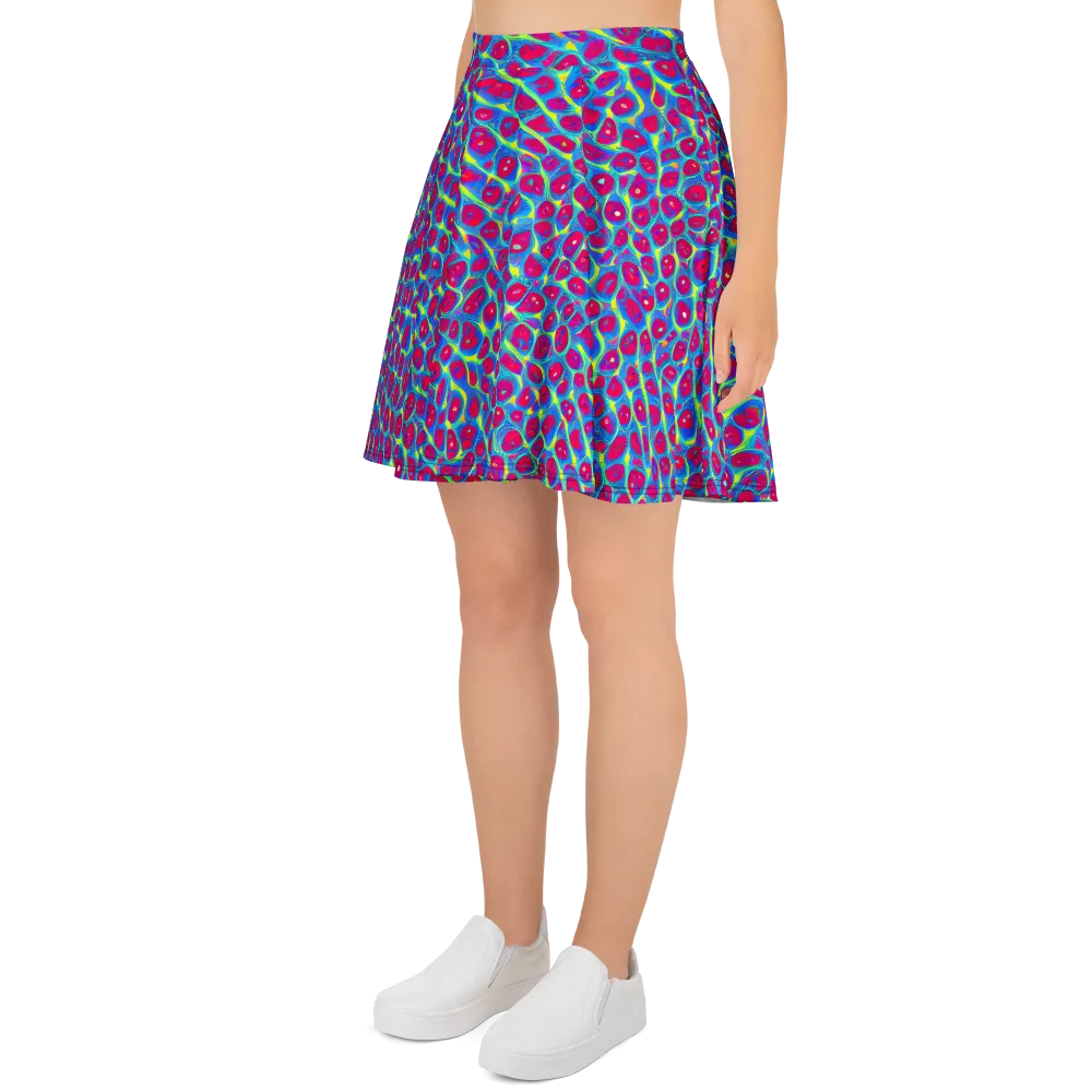 Voltage Bloom on Skater Skirt — Left