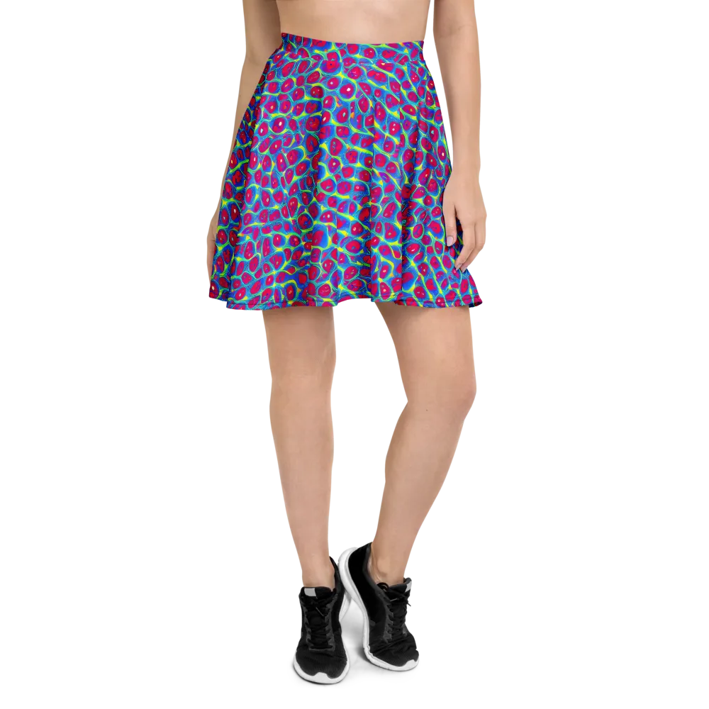 Voltage Bloom on Skater Skirt — Front