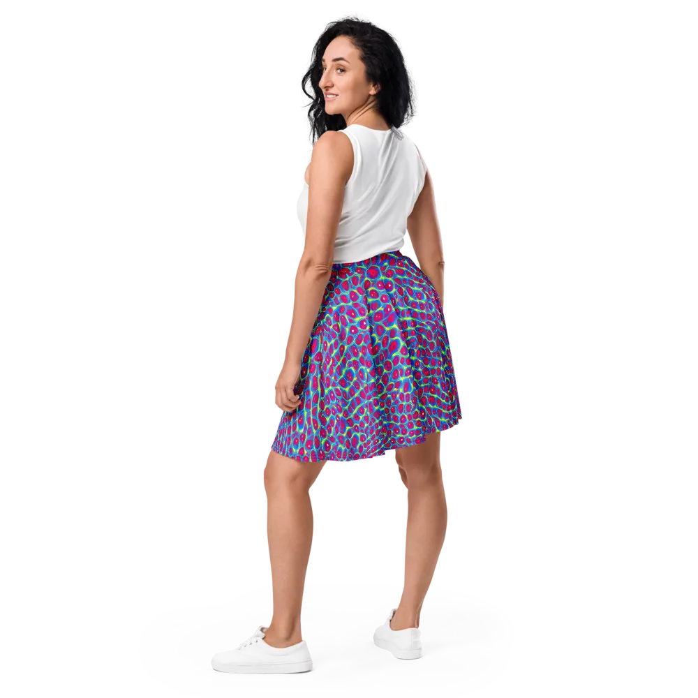 Voltage Bloom on Skater Skirt — Back