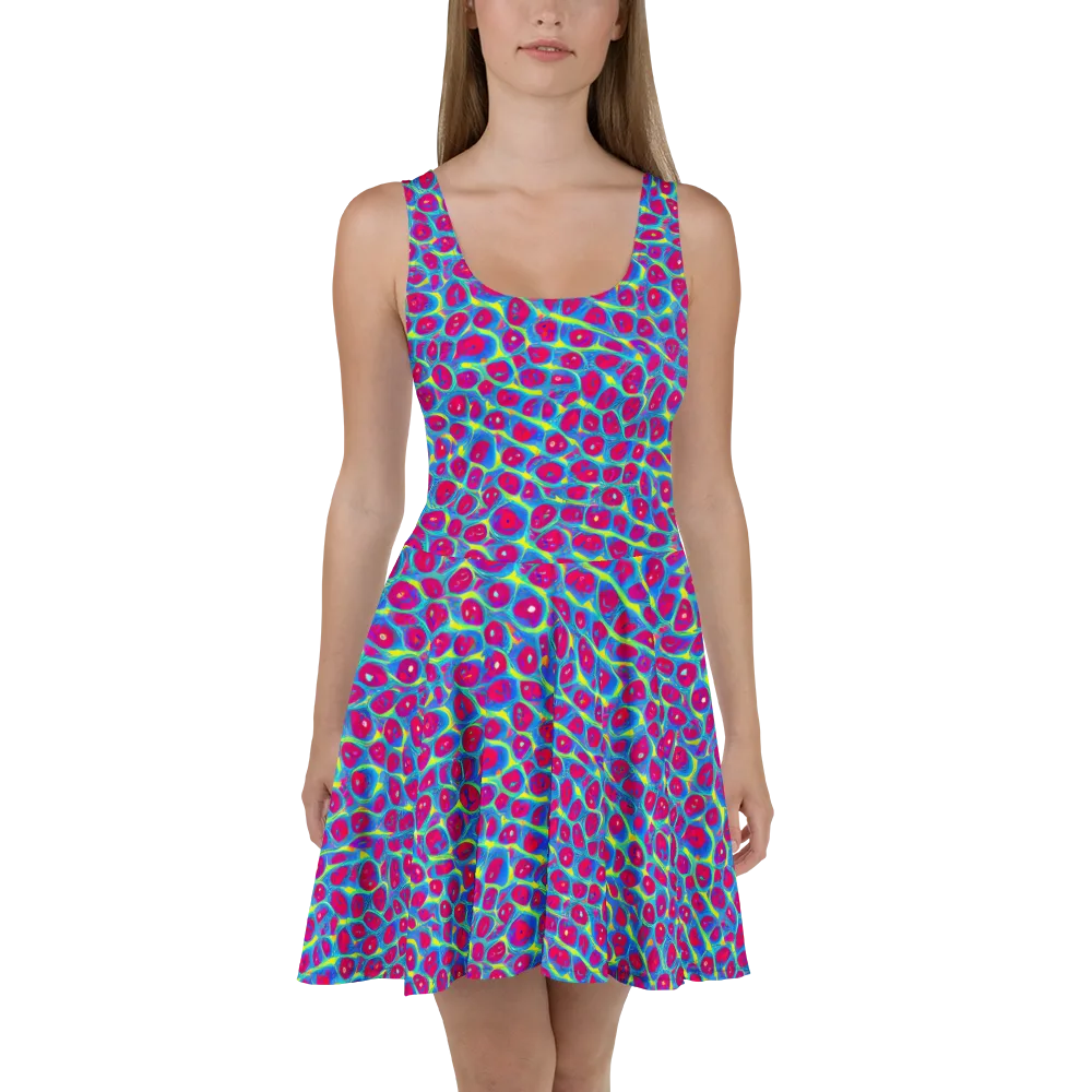 Voltage Bloom on Skater Dress — Front