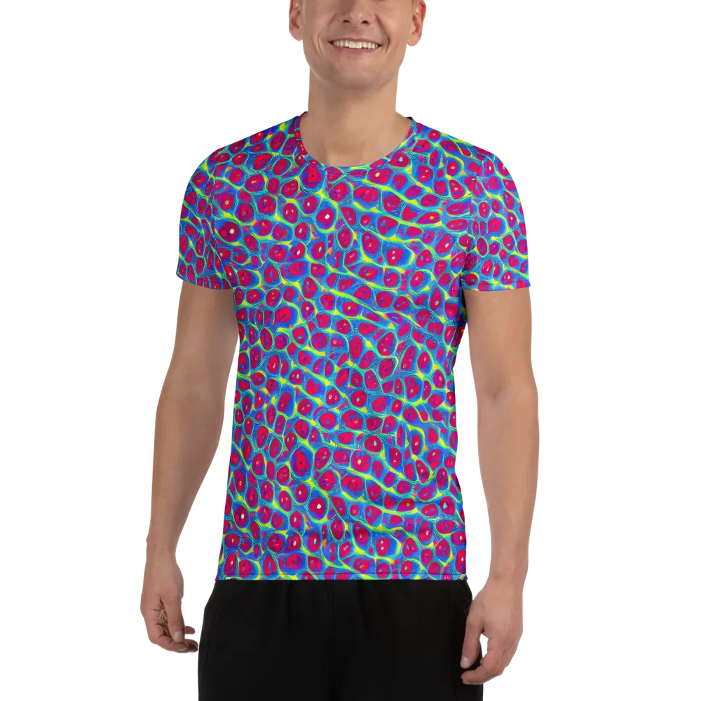 Voltage Bloom on Men's Athletic T-Shirt — Front