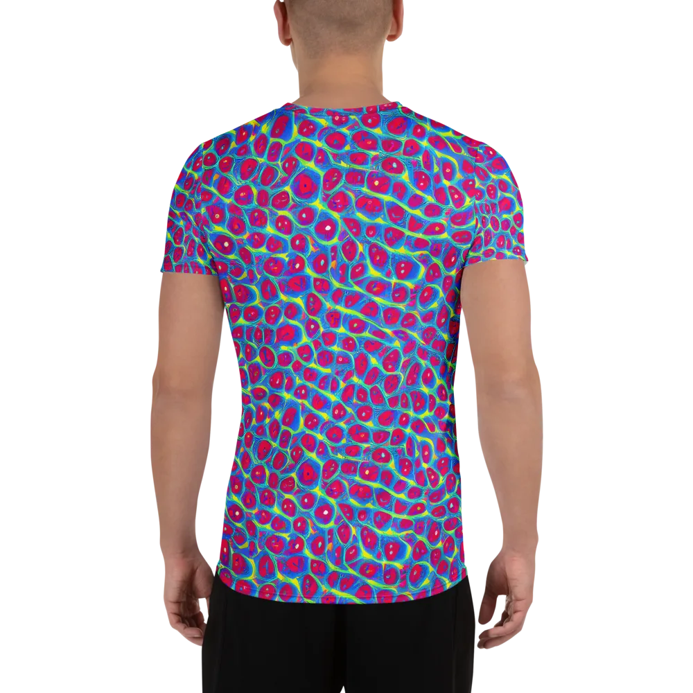 Voltage Bloom on Men's Athletic T-Shirt — Back