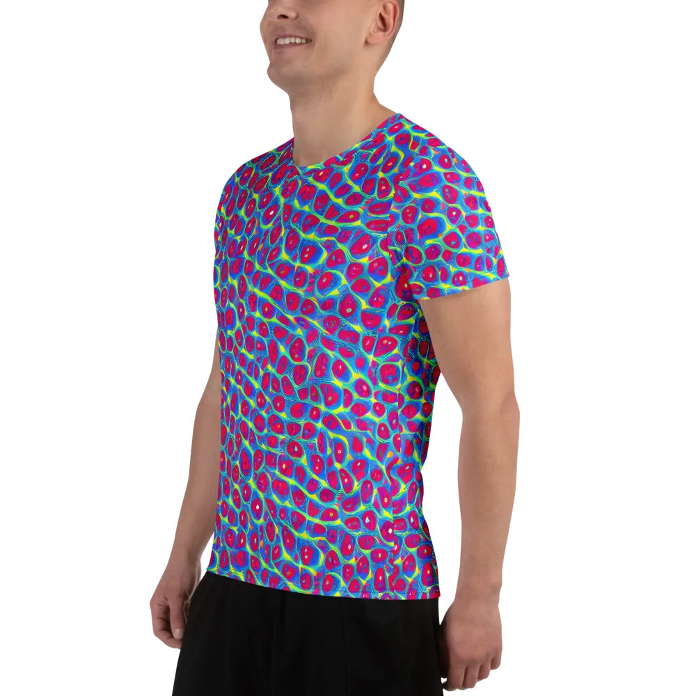 Voltage Bloom on Men's Athletic T-Shirt — Left